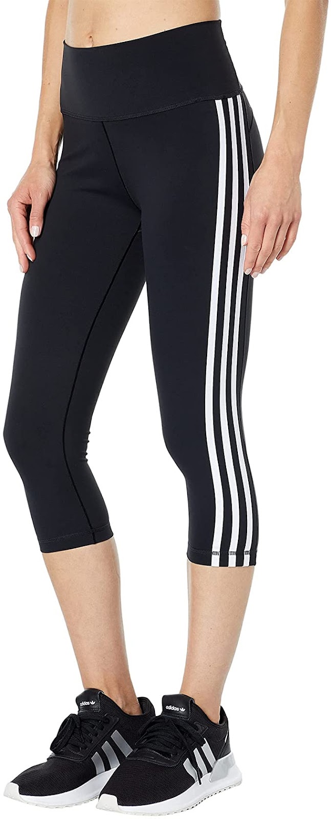 adidas Women's Believe This 2.0 3-Stripes 3/4 Tight Black/White XX-Large
