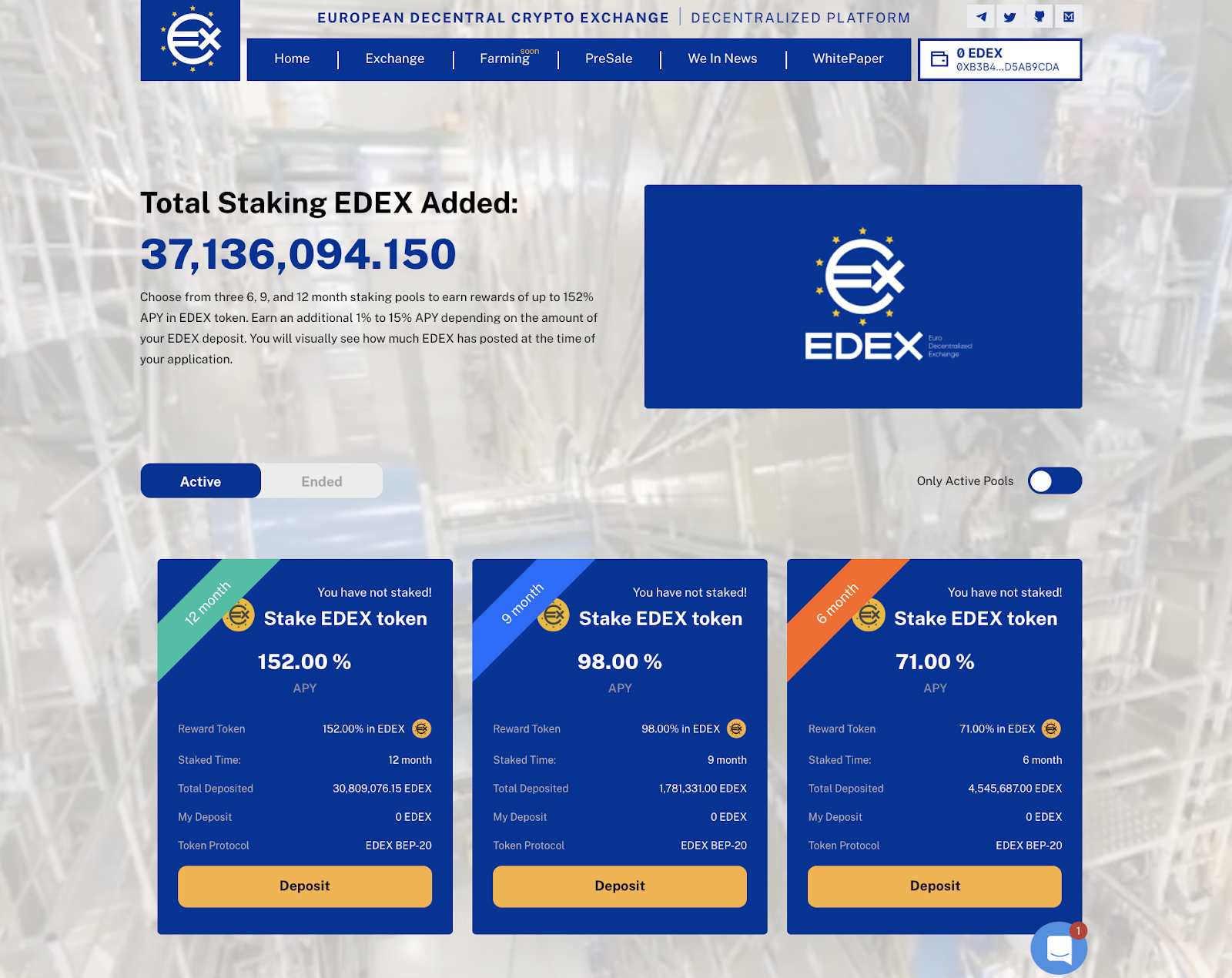 EuroSwap EDEX Announces Final Session Before Launching on Major Exchange