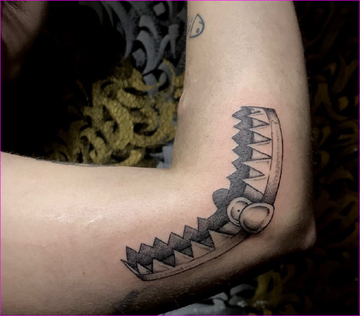 Bear Trap Tattoo Without Chain