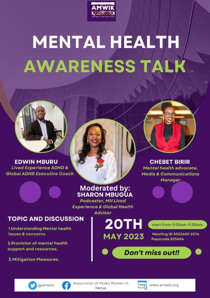 An E-poster with details of the mental health awareness conversation. PHOTO/AMWIK.