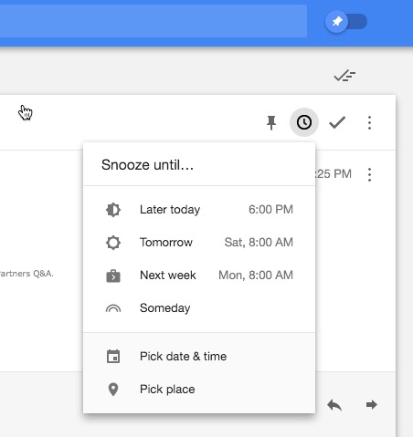 Snooze with Inbox by Gmail