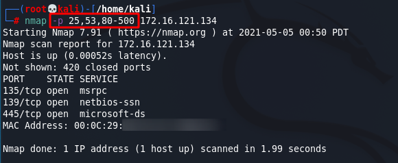 [NMAP Scan Any Port]: Scan port 80. Source: nudesystems.com