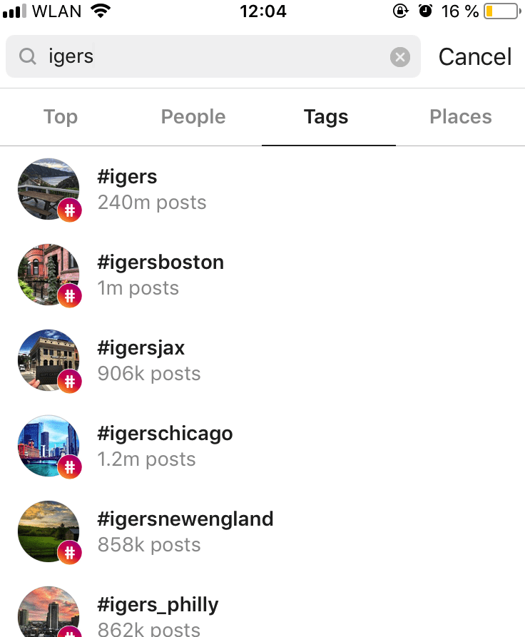 instagram hashtags