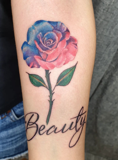 Beauty Watercolor Tattoo
