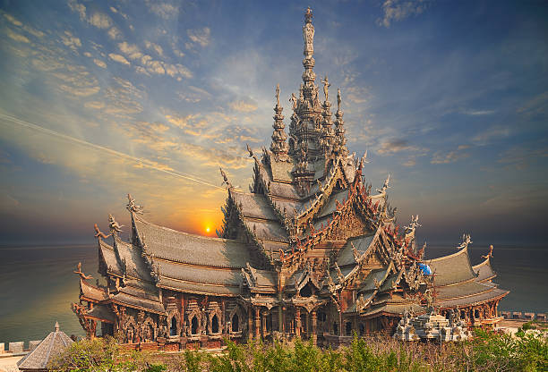 Thailand's Sanctuary of Truth, the "wooden castle" facing the sea