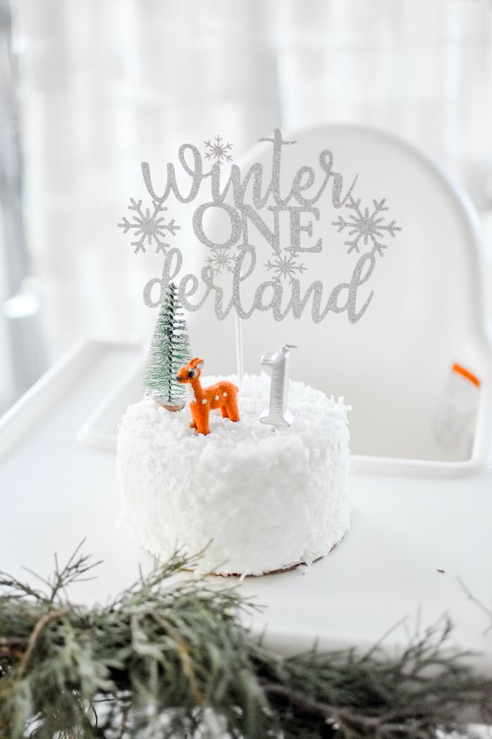 Winter ONEderland Smash Cake from a Winter ONEderland 1st Birthday Party on Kara's Party Ideas | KarasPartyIdeas.com (56)