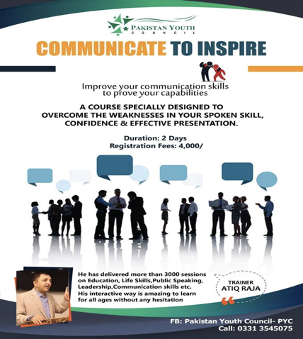 communicate to inspire pakistan youth council