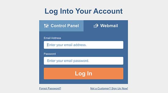 Login de webmail HostGator