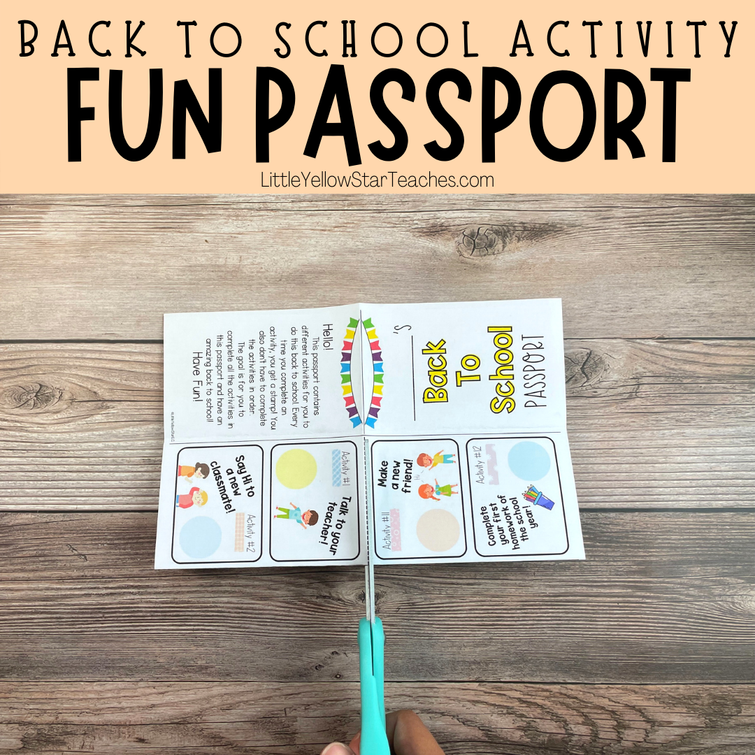 Pin Me! Back To School Activity Passport. Fun Back To School activities that your students will love!