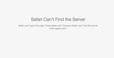 como o erro DNS_PROBE_FINISHED_NXDOMAIN aparece no Safari