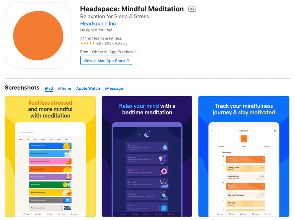 Best apps for law school Headspace
