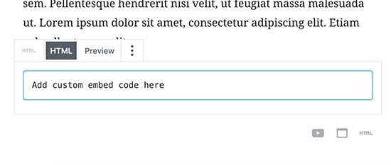 Adicione um código de incorporação personalizado no WordPress