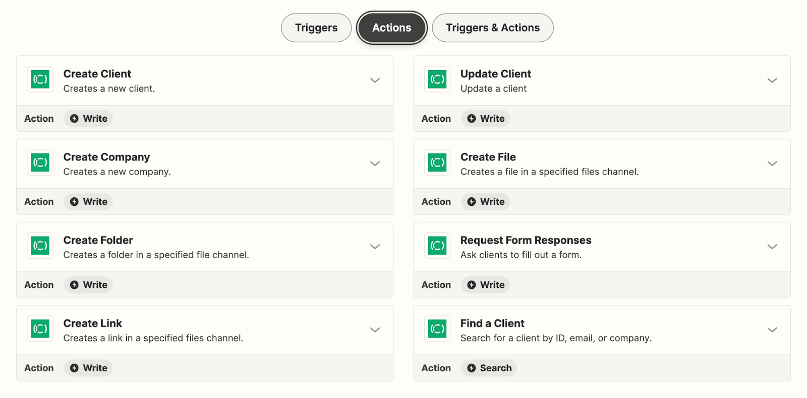 Copilot Zapier actions