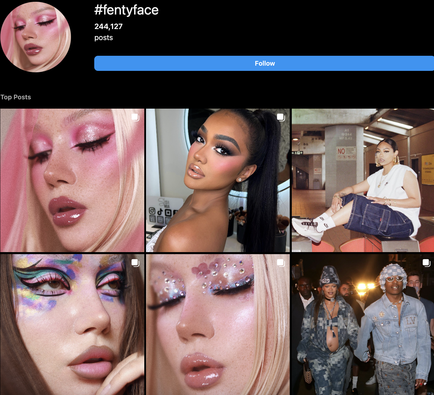 Fenty Beauty - #FENTYFACE, social media marketing campaigns by beauty brands