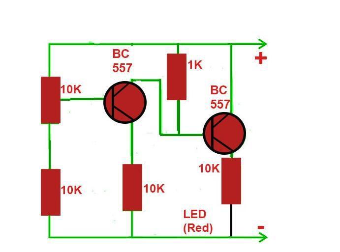 Šviesos diodo įjungimo schema