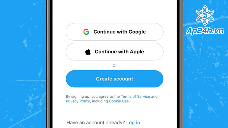 Đăng nhập bằng Apple trên Twitter