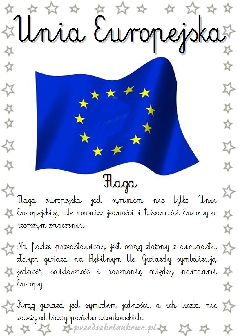 SYMBOLE UNII EUROPEJSKIEJ – plansze – Przedszkolankowo