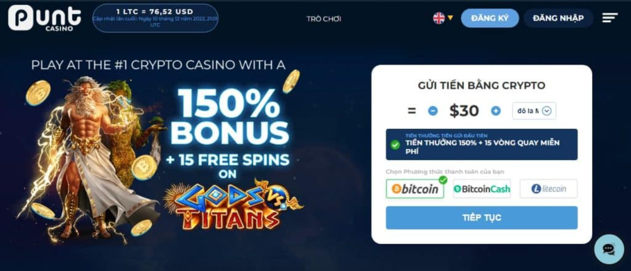 Punt Casino – Casino Xì dách online mang phần thưởng chào mừng lên tới 1.500 USD Sòng bạc Blackjack