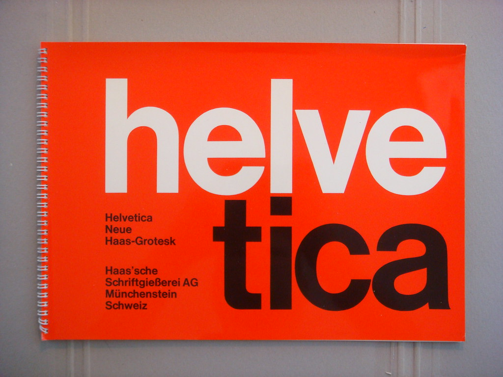 The cover of a book written with the Helvetica typeface.