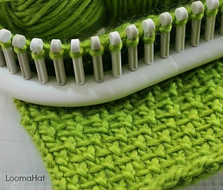 Round Knitting Loom Kit and Green Yarn with Basic Stitches Isolated on  White Stock Photo - Image of maker, handmade: 118469530