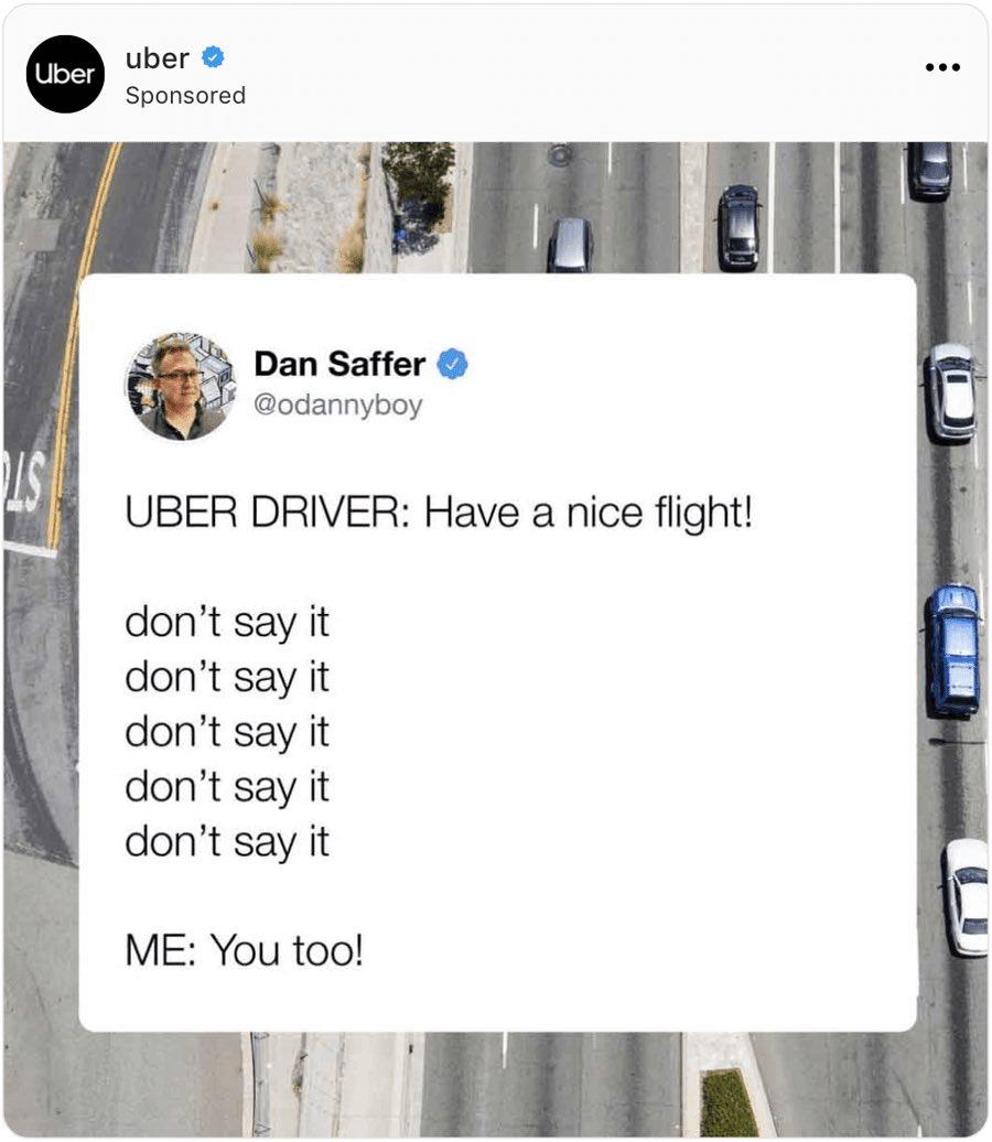 Instagram ads - Uber