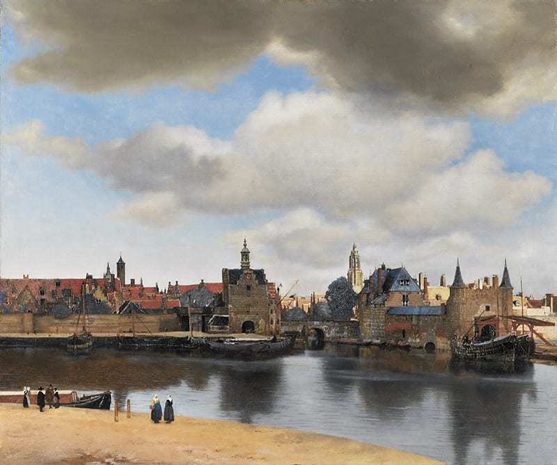 View of Delft, Vermeer, 1661, via Wikiart