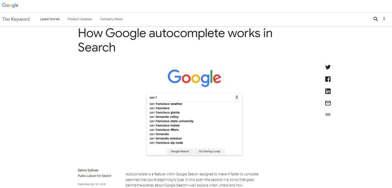 Guide de Google sur l autocompletion