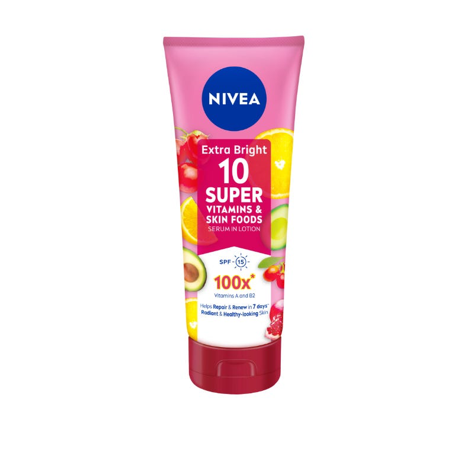 โลชั่นบำรุงผิว Nivea Extra Bright 10 Super Vitamins & Skin Foods Serum - https://kon-suay.com/