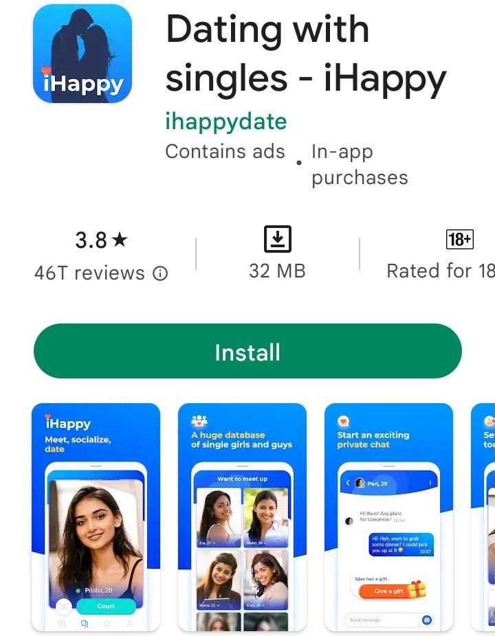 #7. डेटिंग विथ सिंगल – इहैपी (Dating With Single – iHappy)