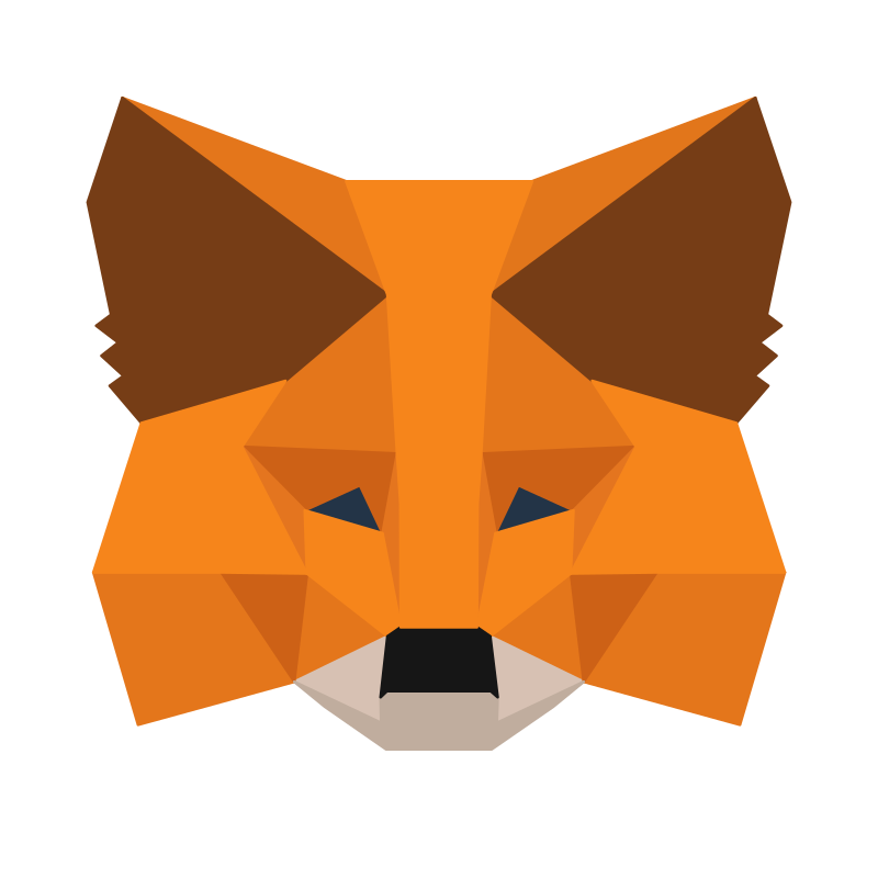 Metamask logo, which the head of a red fox
