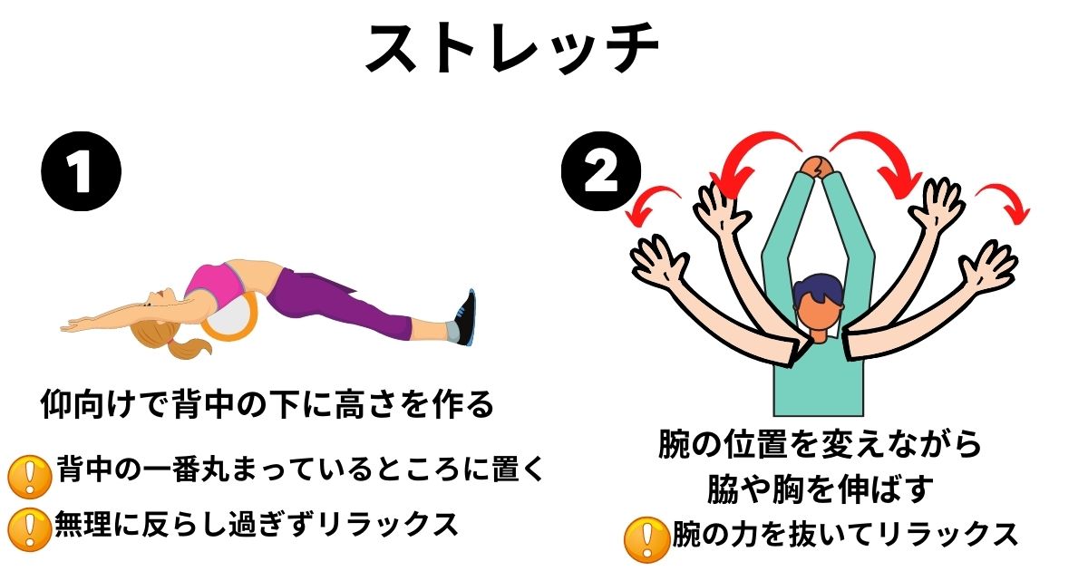 胸と背中と脇のストレッチ