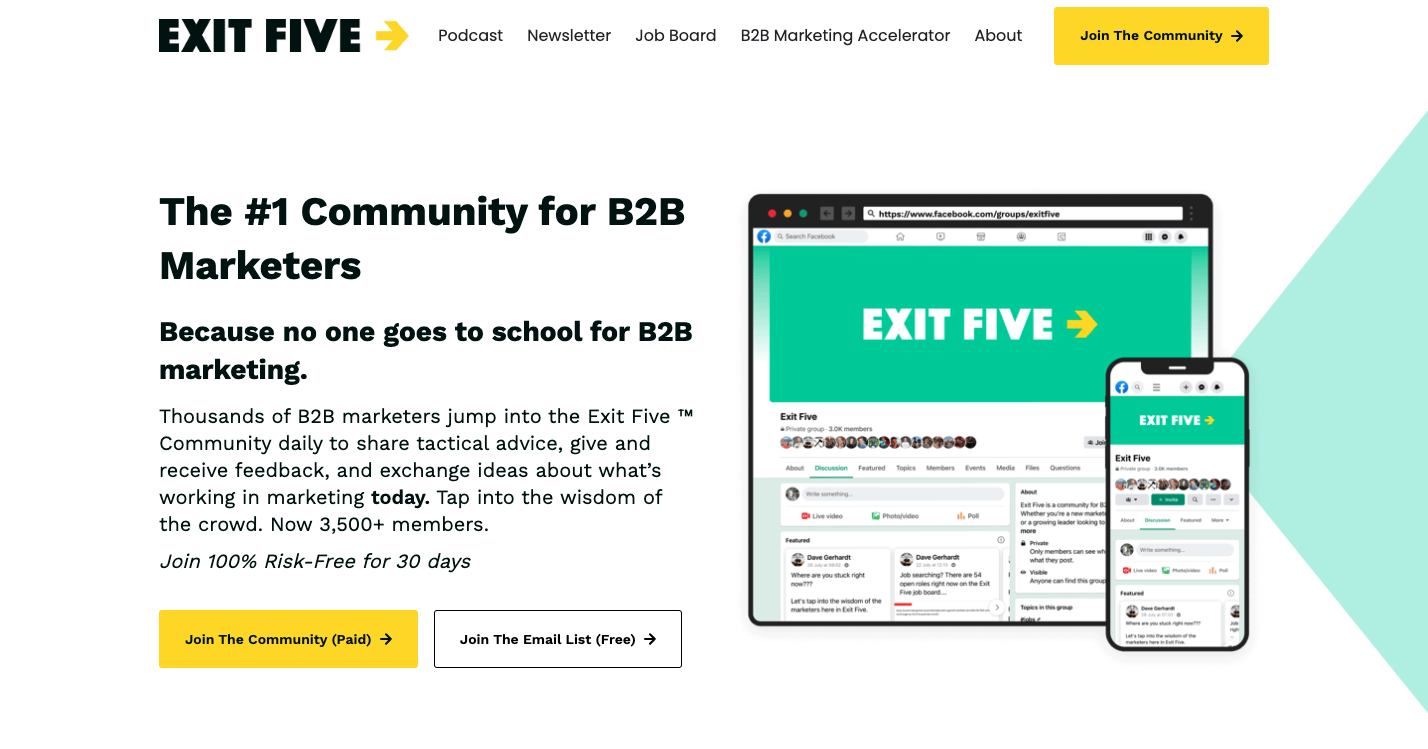 Exit Five website