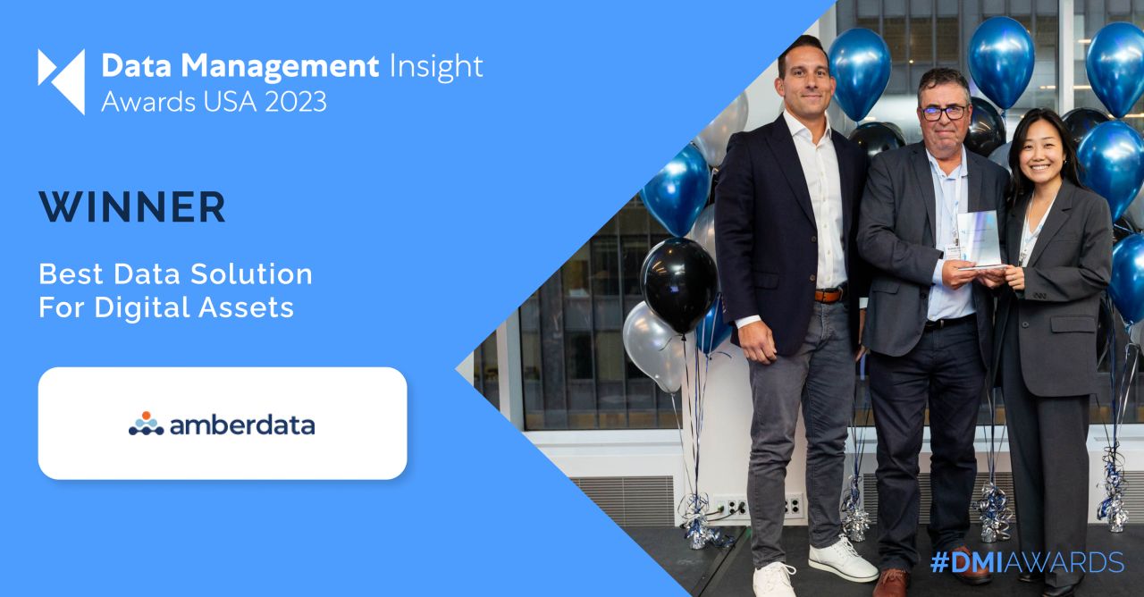 Data management insight awards USA 2023 - best data solution for digital assets - amberdata