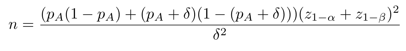 statistical equation