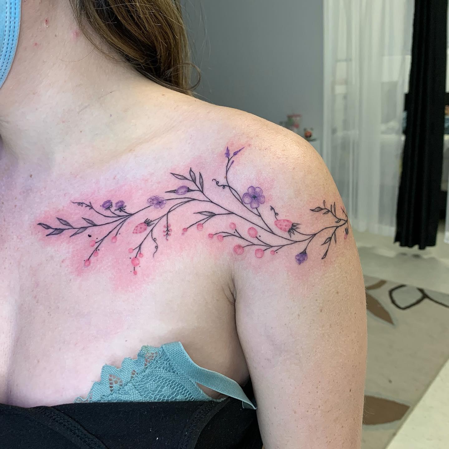 Favorite Flower Vine Tattoos