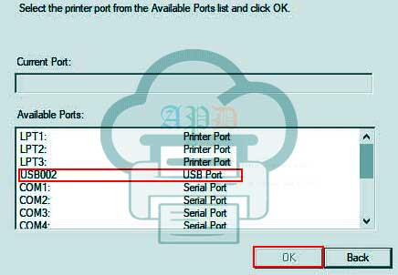 epson l365 installer usb port selected