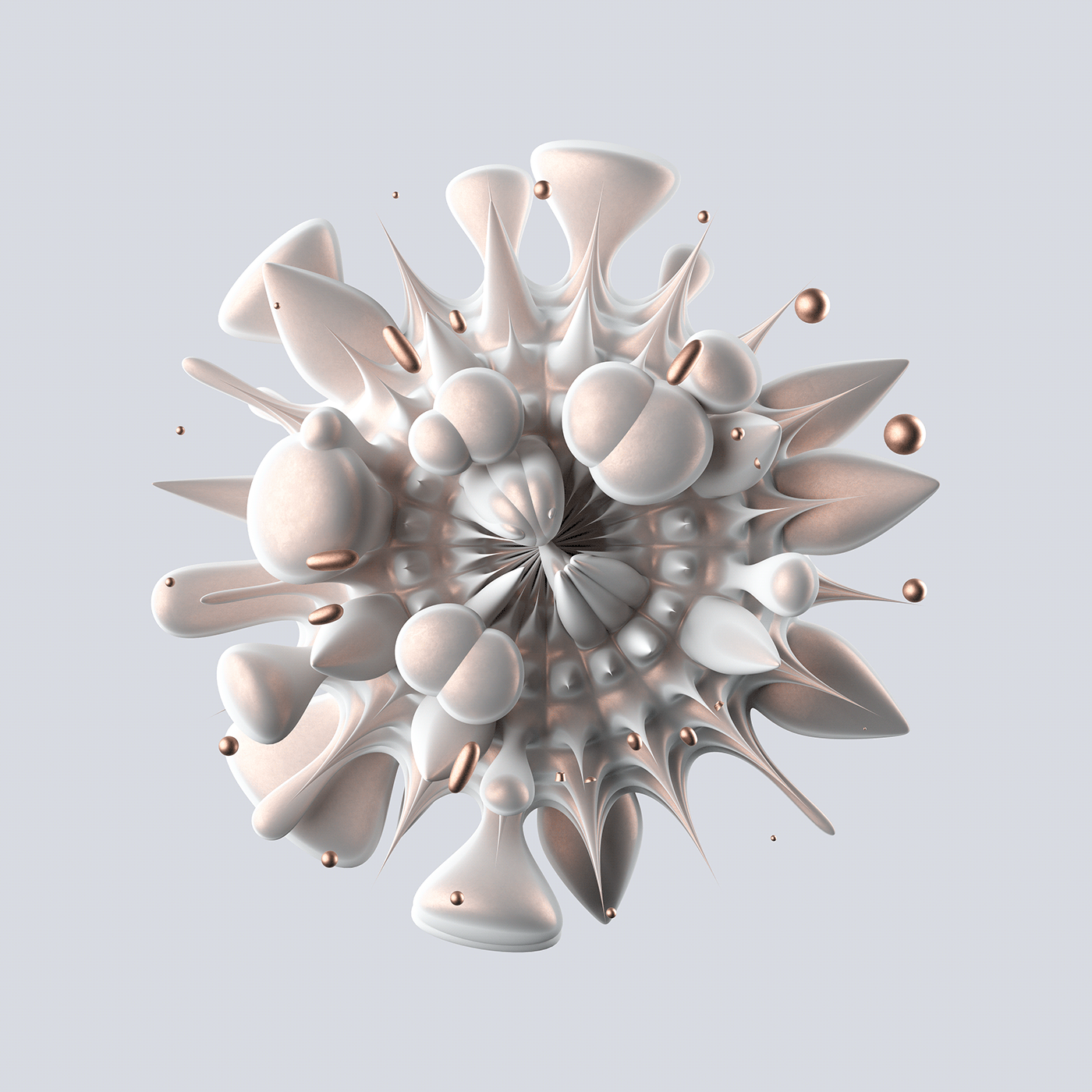 3D abstract Beautiful Flowers generative geometric materials modelling MoGraph procedual