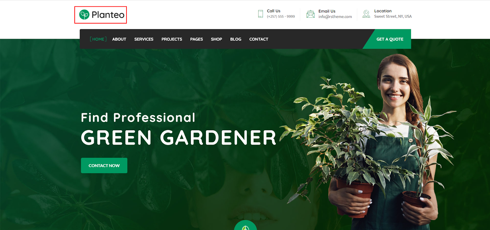 Planteo - Landscaping and Gardening WordPress Theme  