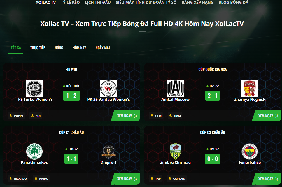 Xoilac TV đa dịch vụ bóng đá trực tuyến