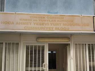Yüksek Öğrenim Kredi ve Yurtlar Kurumu Hoca Ahmet Yesevi Yurt Müdürlüğü Cumhuriyet Bloğu