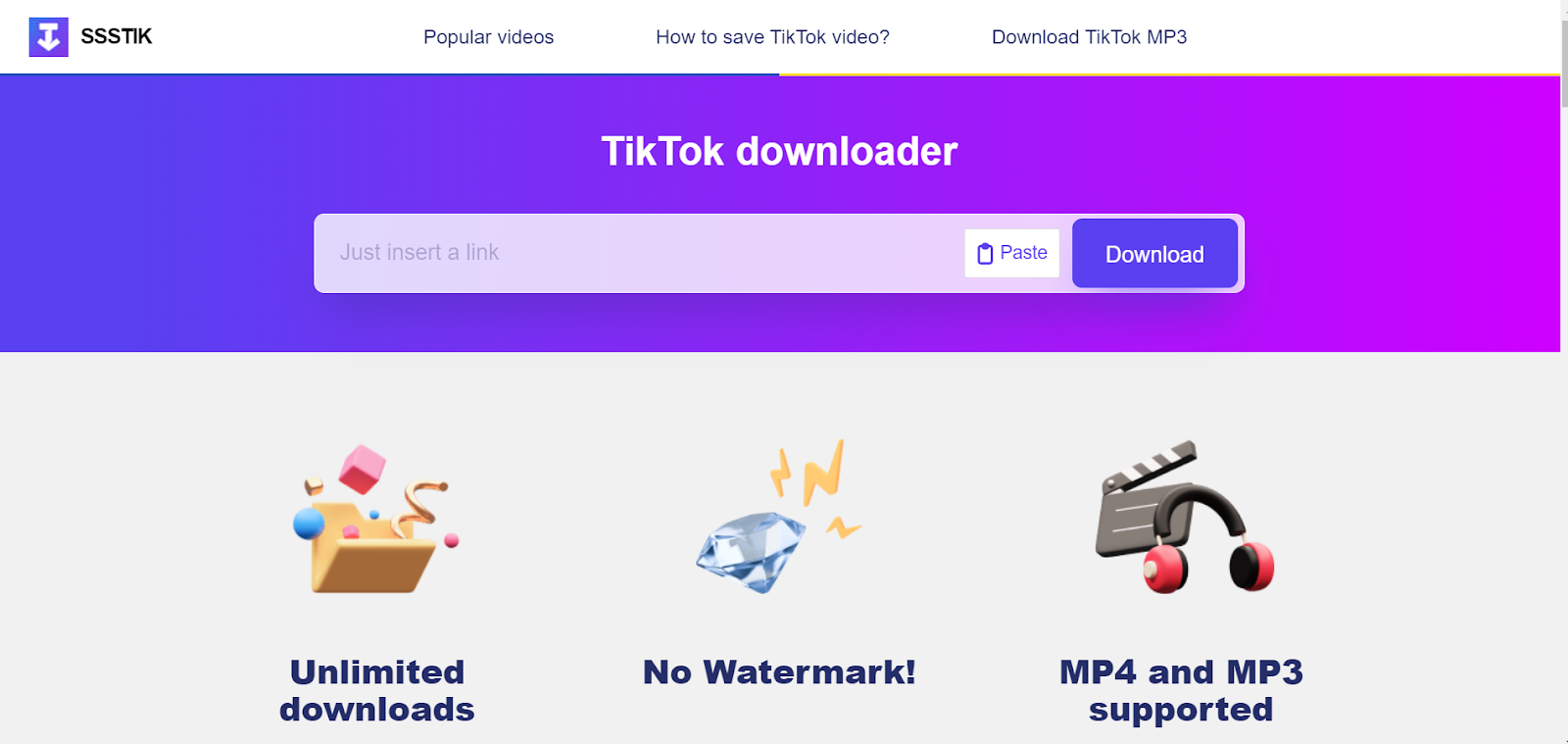 Chuyển video TikTok sang MP4 bằng công cụ ssstiktok