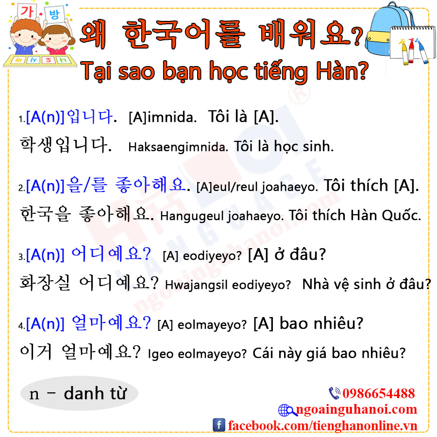 Mẫu Câu Chủ Đề Lý Do Tại Sao Bạn Học Tiếng Hàn - Trungtamtienghan