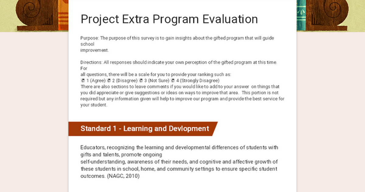 Project Extra Program Evaluation