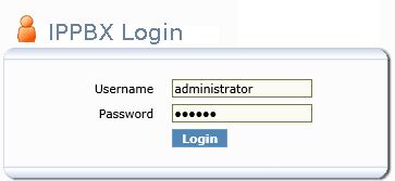 Username admin