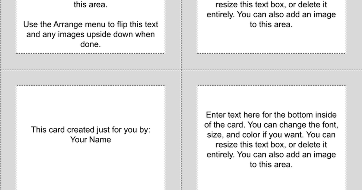 greeting card template landscape google drawings