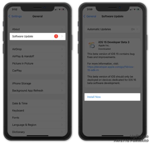 installer ios 15 sur votre iphone