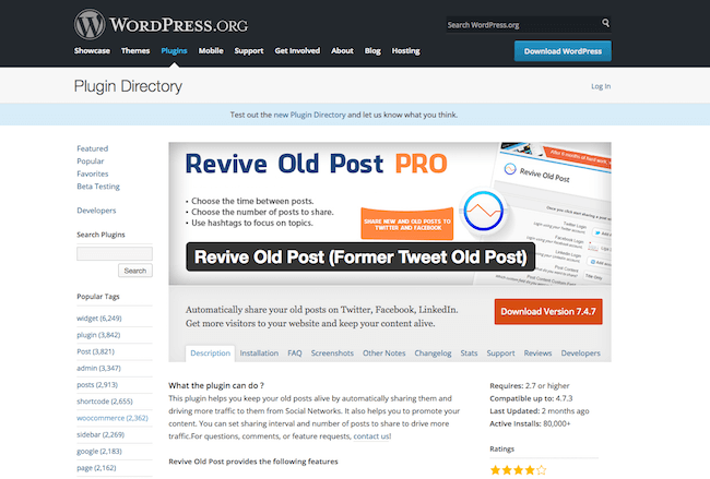 best wordpress plugins for marketers: revive old post