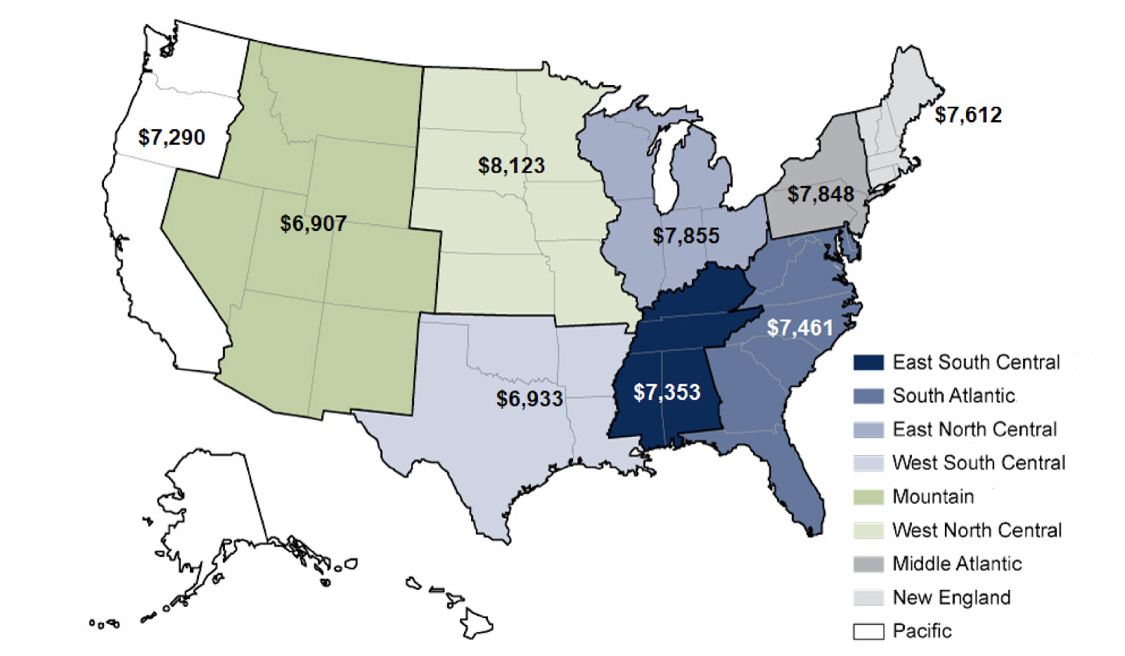 Burial costs by state