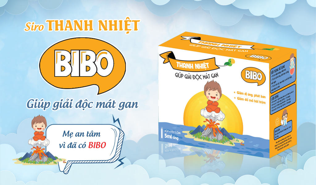 Siro thanh nhiệt BIBO - giúp giải độc mát gan cho bé