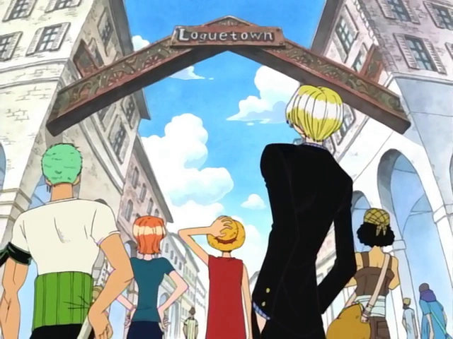 Monkey and his crew in a still from One Piece anime